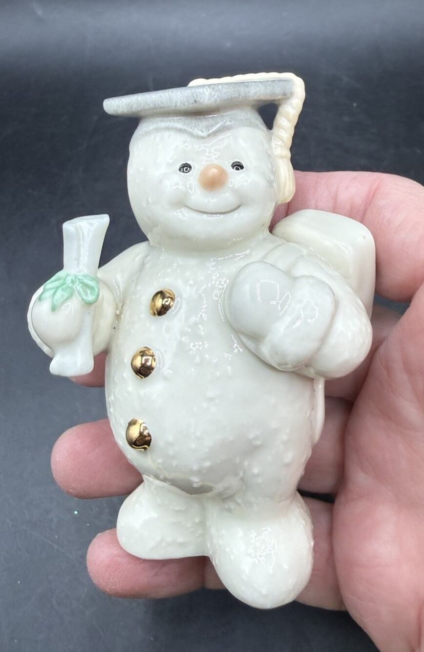 Lenox 12 Months of Snowmen June Graduation Snowman Figurine 2000 EUC LO29